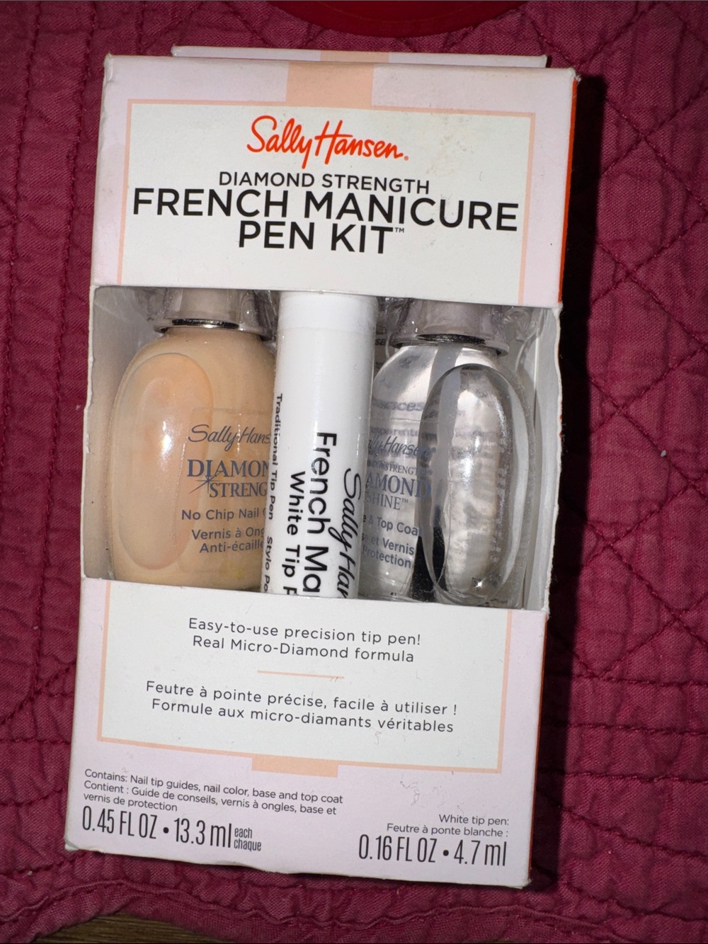 Brand New Sally Hansen Diamond Strength French Manicure Pen Kit - Nude & White